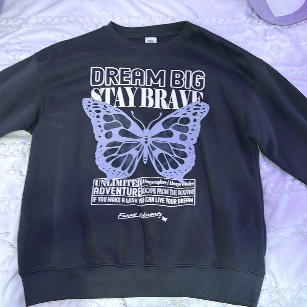 Zara butterfly crewneck
